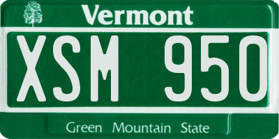 VT license plate XSM950