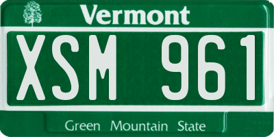 VT license plate XSM961