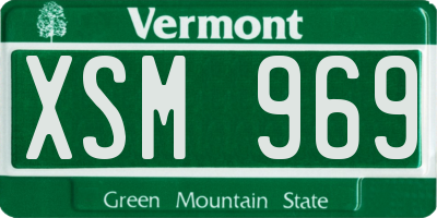 VT license plate XSM969