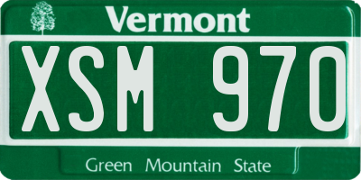 VT license plate XSM970