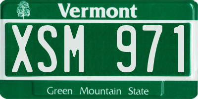 VT license plate XSM971