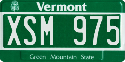 VT license plate XSM975