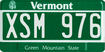 VT license plate XSM976