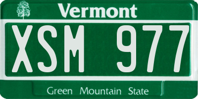 VT license plate XSM977