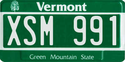 VT license plate XSM991