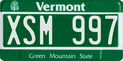 VT license plate XSM997