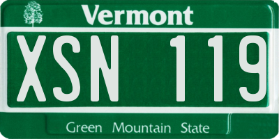 VT license plate XSN119