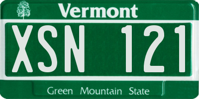 VT license plate XSN121