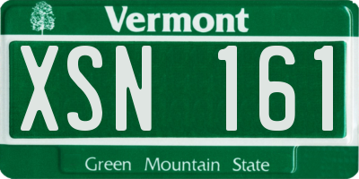 VT license plate XSN161
