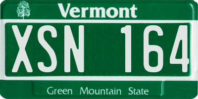 VT license plate XSN164