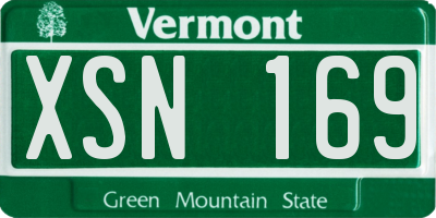 VT license plate XSN169