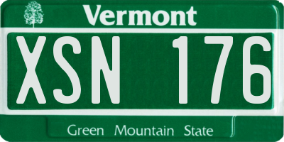 VT license plate XSN176