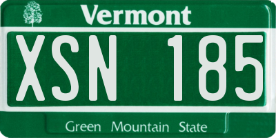 VT license plate XSN185