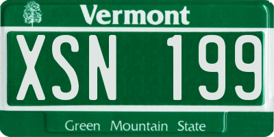 VT license plate XSN199