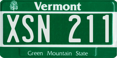 VT license plate XSN211