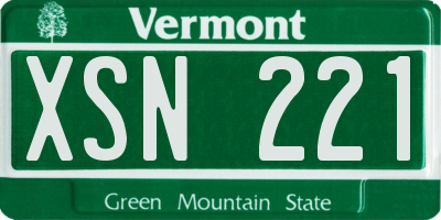 VT license plate XSN221