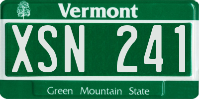VT license plate XSN241