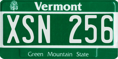VT license plate XSN256