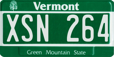 VT license plate XSN264