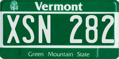 VT license plate XSN282