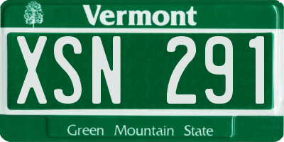 VT license plate XSN291