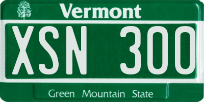 VT license plate XSN300