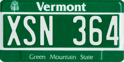 VT license plate XSN364