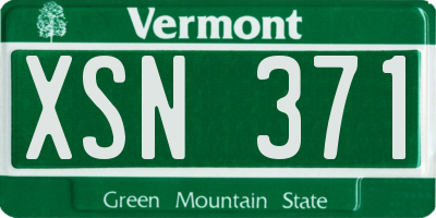 VT license plate XSN371
