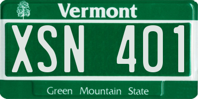 VT license plate XSN401