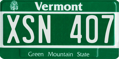 VT license plate XSN407