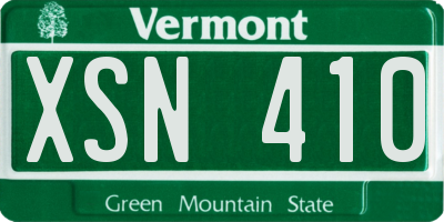 VT license plate XSN410