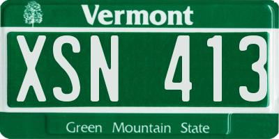 VT license plate XSN413