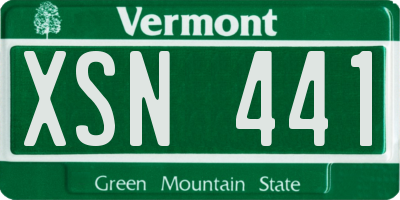 VT license plate XSN441