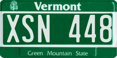 VT license plate XSN448