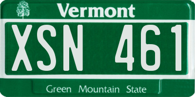VT license plate XSN461
