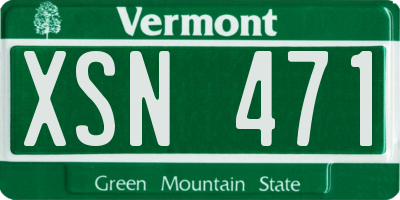 VT license plate XSN471