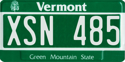 VT license plate XSN485