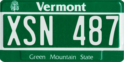 VT license plate XSN487