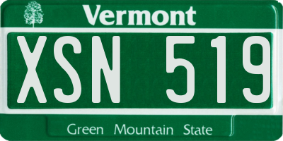 VT license plate XSN519