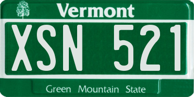 VT license plate XSN521