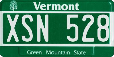 VT license plate XSN528