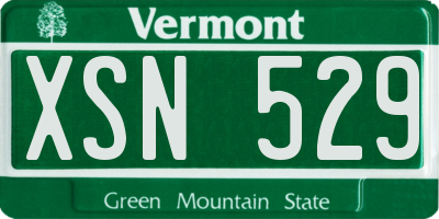 VT license plate XSN529