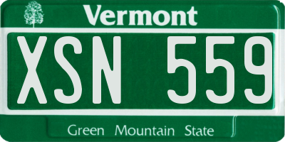 VT license plate XSN559
