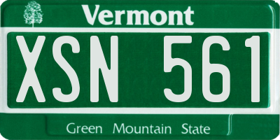 VT license plate XSN561