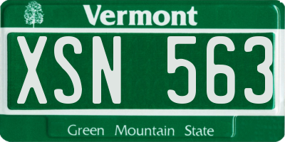 VT license plate XSN563