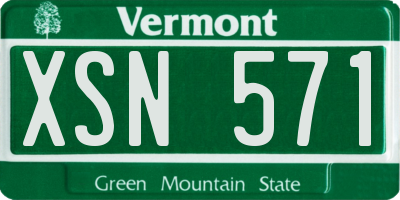 VT license plate XSN571