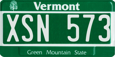 VT license plate XSN573