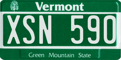 VT license plate XSN590