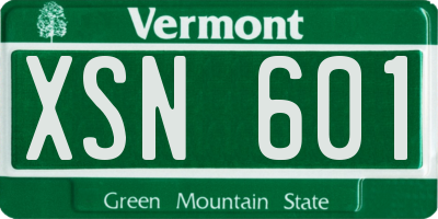 VT license plate XSN601