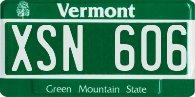 VT license plate XSN606